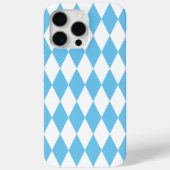 Coques Case-Mate iPhone Drapeau bleu et blanc Bavière Rhombus Motif (Verso)
