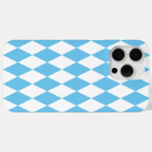 Coques Case-Mate iPhone Drapeau bleu et blanc Bavière Rhombus Motif (Verso (horizontal))
