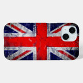 Coques Case-Mate iPhone drapeau bleu et rouge d'Angleterre (Verso (horizontal))