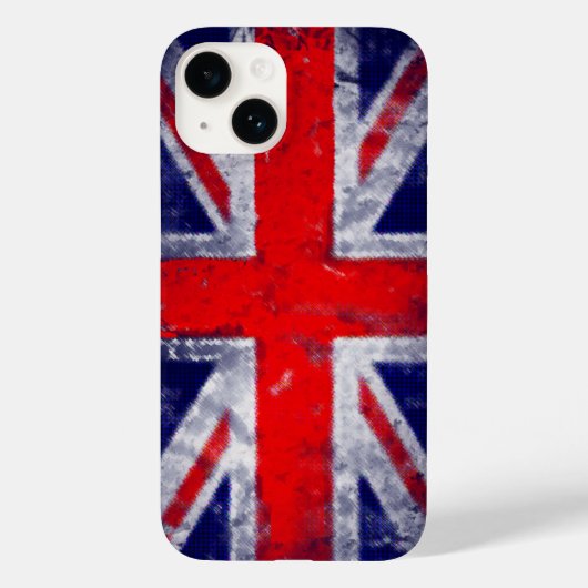Coques Case-Mate iPhone drapeau bleu et rouge d'Angleterre (Verso)