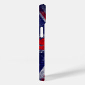 Coques Case-Mate iPhone drapeau bleu et rouge d'Angleterre (Verso / Droite)