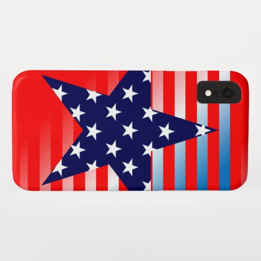 Coques Case-Mate iPhone Drapeau bleu étoile (Dos (Horizontal))
