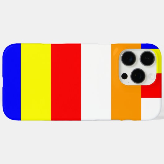 Coques Case-Mate iPhone Drapeau bouddhiste (Verso (horizontal))