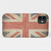 Coques Case-Mate iPhone Drapeau britannique affligé (Dos (Horizontal))