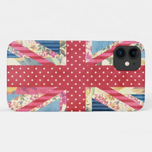 Coques Case-Mate iPhone Drapeau | britannique chic minable (Dos (Horizontal))