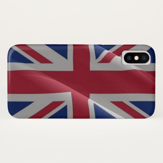 Coques Case-Mate iPhone drapeau britannique flottant - (Dos (Horizontal))