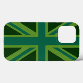 Coques Case-Mate iPhone Drapeau britannique Union Jack vert sarcelle (Verso (horizontal))