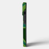 Coques Case-Mate iPhone Drapeau britannique Union Jack vert sarcelle (Verso / Gauche)