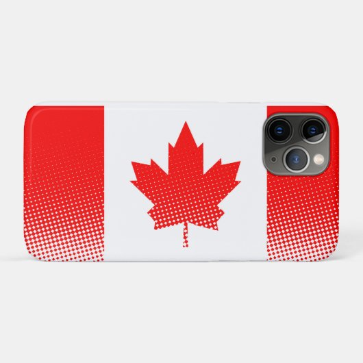 Coques Case-Mate iPhone Drapeau Canada avec effet demi-ton (Dos (Horizontal))