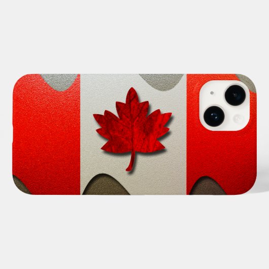 Coques Case-Mate iPhone Drapeau Canada-Chrome par Shirley Taylor (Verso (horizontal))