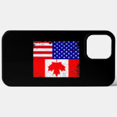 Coques Case-Mate iPhone Drapeau canadien américain Canada 4 juillet (Verso (horizontal))