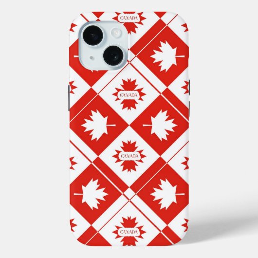 Coques Case-Mate iPhone Drapeau canadien avec feuilles d'érable (Verso)