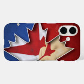 Coques Case-Mate iPhone Drapeau canadien avec Stars Design américain (Verso (horizontal))