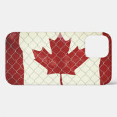 Coques Case-Mate iPhone Drapeau canadien. Clôture de lien de chaîne. Rusti (Verso (horizontal))