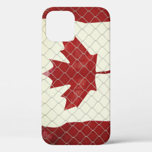 Case-Mate iPhone Case Drapeau canadien. Clôture de lien de chaîne. Rusti