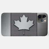 Coques Case-Mate iPhone Drapeau canadien en métal brossé (Dos (Horizontal))