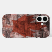 Coques Case-Mate iPhone Drapeau canadien mur de briques (Verso (horizontal))