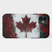 Coques Case-Mate iPhone Drapeau canadien peint (Dos (Horizontal))