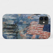 Coques Case-Mate iPhone Drapeau Childe Hassam "L'avenue dans la pluie" Coq (Dos (Horizontal))