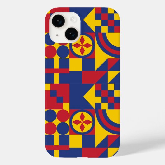 Coques Case-Mate iPhone Drapeau Colombie Motif coloré (Verso)