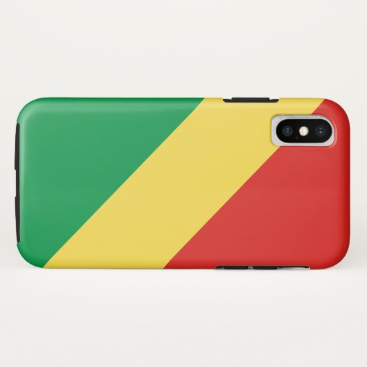Coques Case-Mate iPhone Drapeau Congo-Brazzaville (Dos (Horizontal))