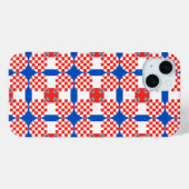 Coques Case-Mate iPhone Drapeau croate motif (Verso (horizontal))