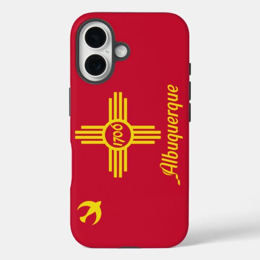 Coques Case-Mate iPhone Drapeau d'Albuquerque, Nouveau-Mexique (Verso)