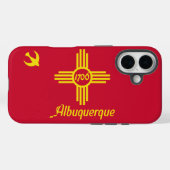 Coques Case-Mate iPhone Drapeau d'Albuquerque, Nouveau-Mexique (Verso (horizontal))