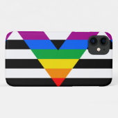 Coques Case-Mate iPhone Drapeau d'allié LGBTQ+ (Dos (Horizontal))