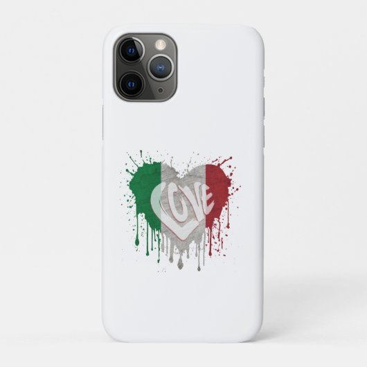Coques Case-Mate iPhone Drapeau d'amour Italie (Dos)