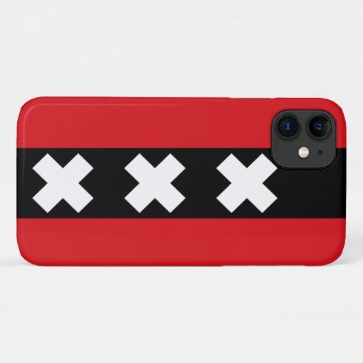 Coques Case-Mate iPhone Drapeau d'Amsterdam (Dos (Horizontal))