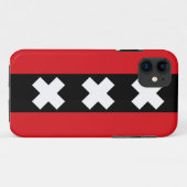 Coques Case-Mate iPhone Drapeau d'Amsterdam (Dos (Horizontal))