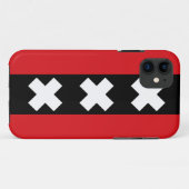 Coques Case-Mate iPhone Drapeau d'Amsterdam (Dos (Horizontal))