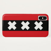 Coques Case-Mate iPhone Drapeau d'Amsterdam (Dos (Horizontal))
