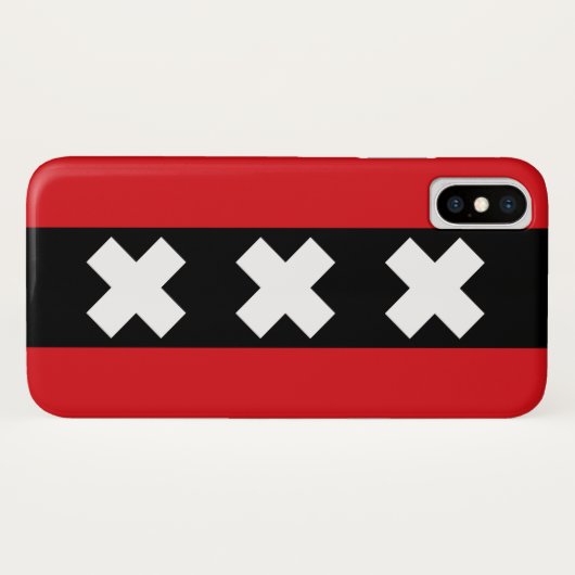 Coques Case-Mate iPhone Drapeau d'Amsterdam (Dos (Horizontal))