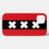 Coques Case-Mate iPhone Drapeau d'Amsterdam, Pays-Bas (Verso (horizontal))