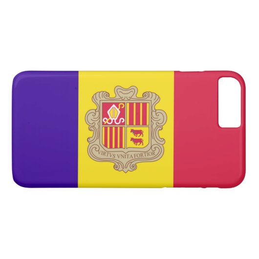 Coques Case-Mate iPhone Drapeau d'Andorre (Dos (Horizontal))