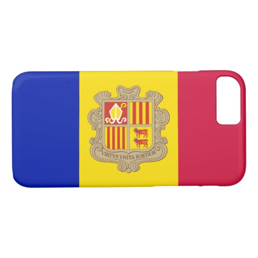 Coques Case-Mate iPhone Drapeau d'Andorre patriotique (Dos (Horizontal))