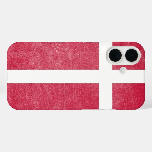 Coques Case-Mate iPhone Drapeau Danemark Grunge (Verso (horizontal))