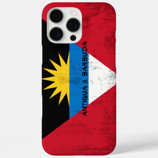Coques Case-Mate iPhone Drapeau d'Antigua et Barbuda "Grunge" Look (Verso)
