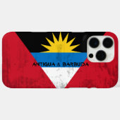 Coques Case-Mate iPhone Drapeau d'Antigua et Barbuda "Grunge" Look (Verso (horizontal))