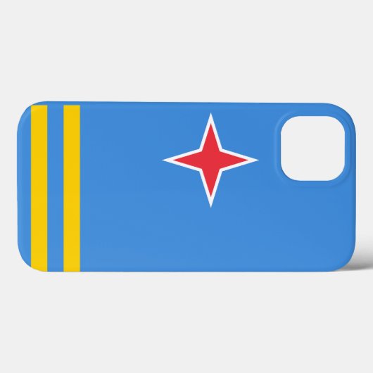 Coques Case-Mate iPhone Drapeau d'Aruba (Verso (horizontal))