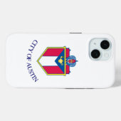 Coques Case-Mate iPhone Drapeau d'Austin, Texas (Verso (horizontal))