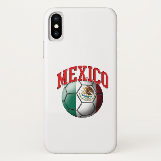 Coques Case-Mate iPhone Drapeau de ballon de football du Mexique (Dos)