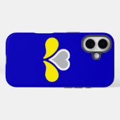Coques Case-Mate iPhone Drapeau de Bruxelles, Belgique (Verso (horizontal))