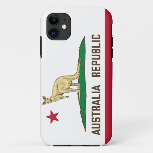 Coques Case-Mate iPhone Drapeau de Californie Australie Kangaroo (Dos)