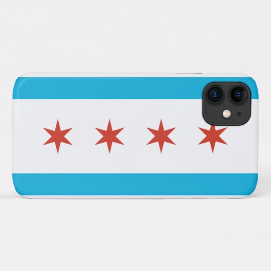 Coques Case-Mate iPhone Drapeau de Chicago (Dos (Horizontal))