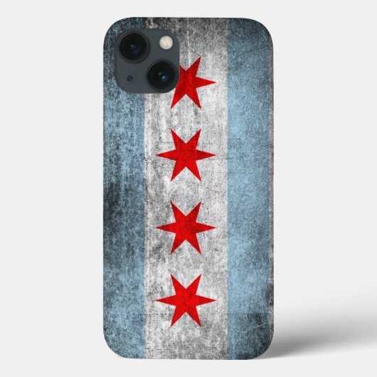 Coques Case-Mate iPhone Drapeau de Chicago déprimé (Verso)