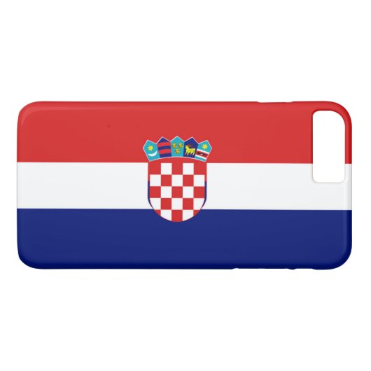 Coques Case-Mate iPhone Drapeau de Croatie (Dos (Horizontal))