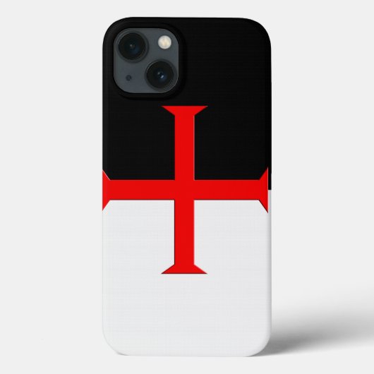 Coques Case-Mate iPhone Drapeau de croix des Templiers médiévaux (Verso)